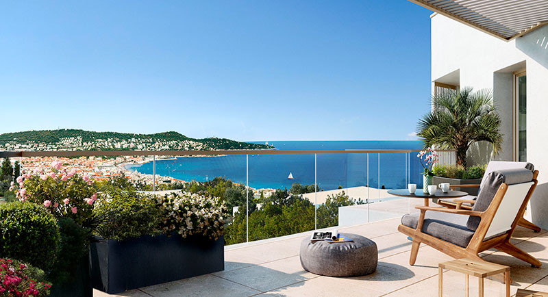 Eiendom Frankrike, Nice, leilighet, bolig, svømmebasseng, terrasse, luksus, havutsikt