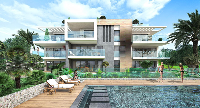 Immobilier neuf, résidence neuve, appartement, terrasse, piscine