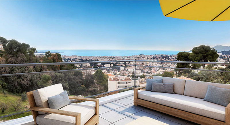 Real estate France Cannes Le Cannet luxury residence, apartment, penthouse, domaine, terrace, sea view, swimming pool