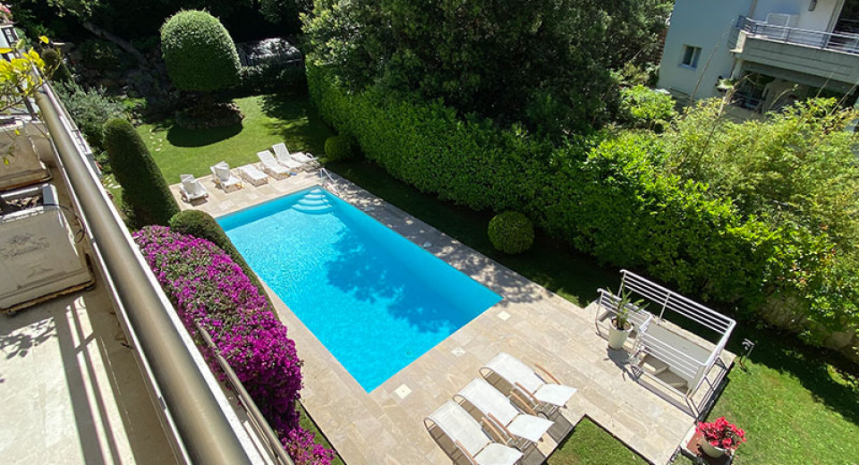 Fast ejendom Frankrig, Cannes, Franske Riviera, køb sælge lejlighed 4 soveværelser, terrasse, havudsigt, swimmingpool, luksusbolig