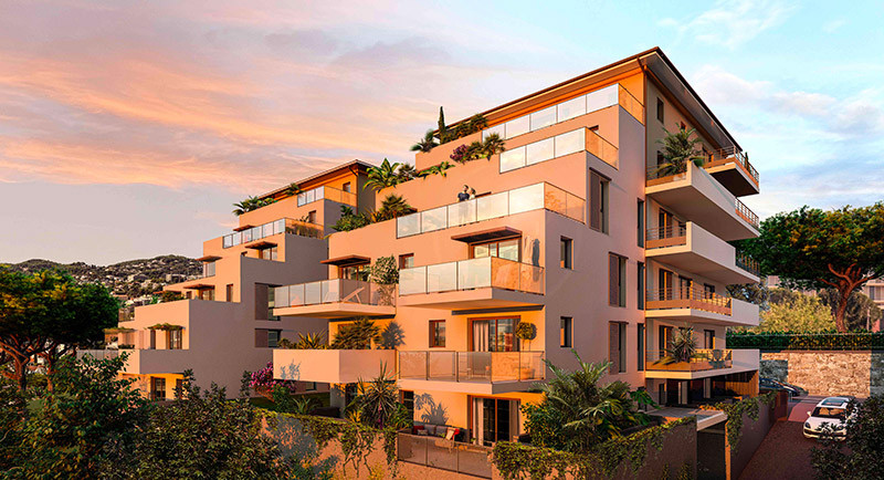 Immobilier Cannes, agence, France, Cote d'Azur, appartement, neuf, residence, terrasse broussailles