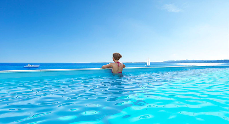 Real estate France, French riviera, sea view apartment swimming pool, close to the sea terrace