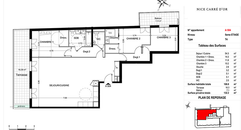 Nice, centre ville, carre d'or, residence, immobilier, appartement, terrasse, balcon, agence immobiliere