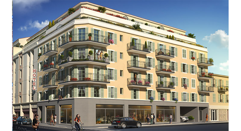 Nice, Frankrig, franske riviera, ejendomsmægler, lejlighed, bycentrum, place massena, promenade des anglais, terrasse, balkon