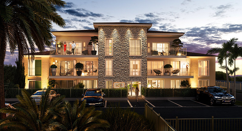 real estate France, French Riviera, Saint Tropez, Cogolin, city center apartment 2 bedrooms terrace