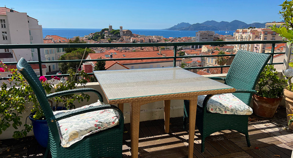 Appartement Cannes, Croisette, vue mer, Suquet, terrasse, sur, 3 pieces, immobilier, vente, achat