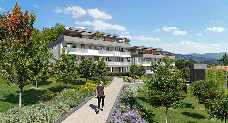 real estate, France, French Riviera, Nice, Rimiez, Cimiez, apartments, new residence, swimming pool, sea view, hills