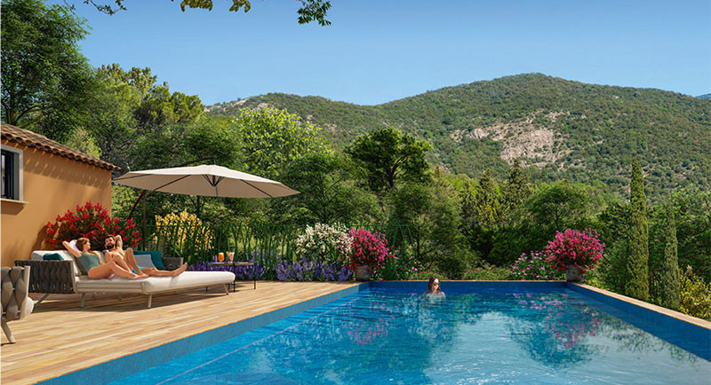 Grimaud, Saint Tropez, Sainte Maxime, immobilier, residence, appartement, piscine, terrasse 