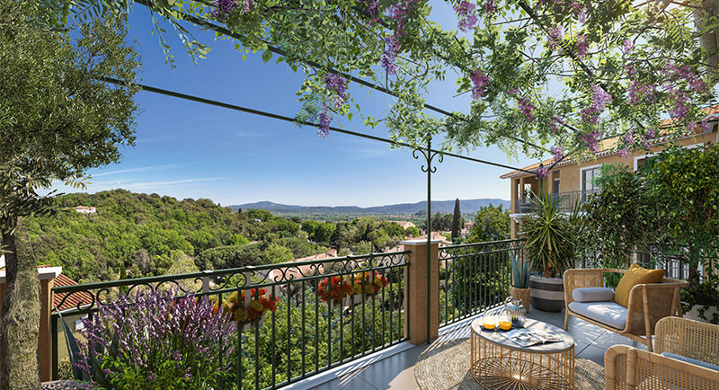 Eiendom Saint Tropez, Grimaud, Sainte Maxime, kjøpe leilighet, bolig, svømmebasseng, terrasse