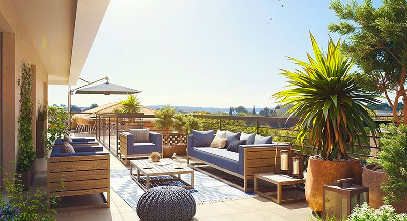 Achat appartement, residence neuve, immobilier, terrasse, piscine, proche plage Golfe Juan, Cannes, Antibes, Juan les Pins, France, cote d'azur