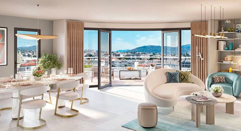 Fastighetsbyrå, Frankrike, franska rivieran, Nice, köp, sälj, lägenhet, stadscentrum, Liberation, terrass