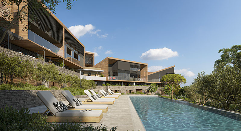 Real estate, France, apartments, residence, Chateauneuf Grasse, Opio, Roquefort, Rouret terrace, swimming pool, golf courses