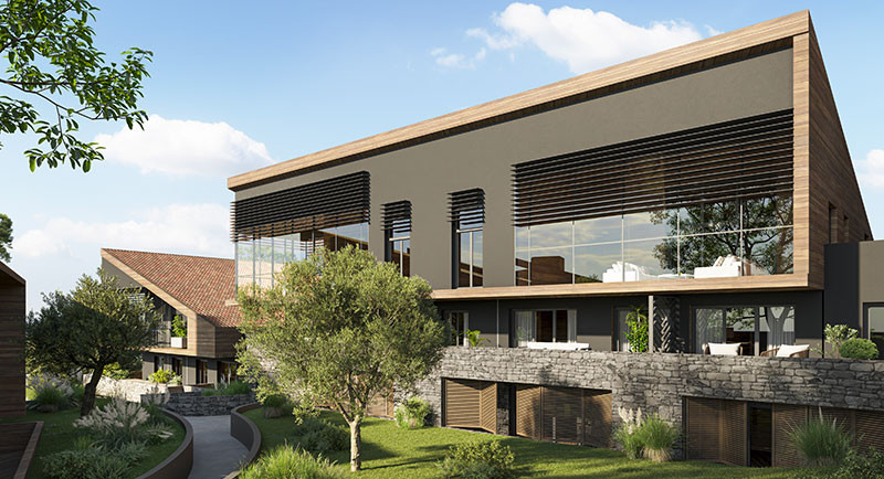 Real estate, France, apartments, residence, Chateauneuf Grasse, Opio, Roquefort, Rouret terrace, swimming pool, golf courses