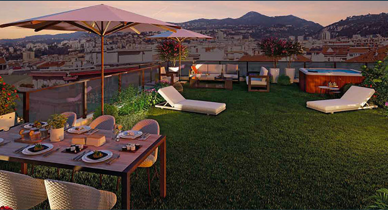 Real estate, Buy, Purchase, sale apartment, Nice, new residence, St Jean D'angely, terrace, garden, city center, Real estate Nice, french riviera