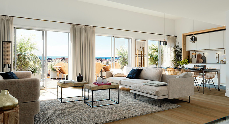 Beaulieu, Monaco, residence neuve, appartements, penthouse, terrasse toit, vue mer, immobilier