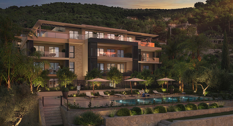 Real estate France, Eze, buy, sell, apartment, sea view, terrace, swimming pool, penthouse