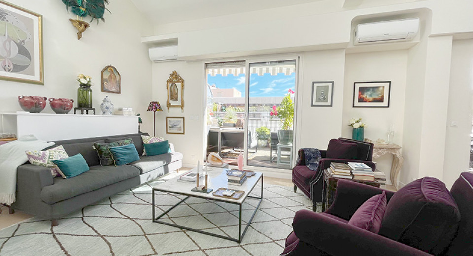 Immoibilier, Nice, appartement, penthouse, duples, centre ville, 4 pièces, terrasse, 3 chambres Place Massena Gioffredo