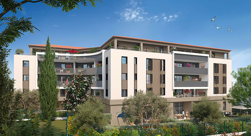 Lägenhet Antibes Fontonne, terrass, havsutsikt, fastigheter, ny bostad