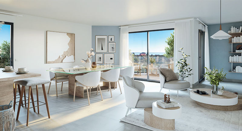 CAGNES SUR MER, Villeneuve-Loubet, Nice, achat appartement, immobilier, residence neuve, proche mer, proche centre, vue mer, terrasse