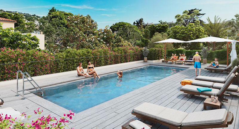 Golfe Juan, Cannes, Antibes, fastigheter, franska rivieran, köp lägenhet, sälj lägenhet, terrass, havsutsikt, pool