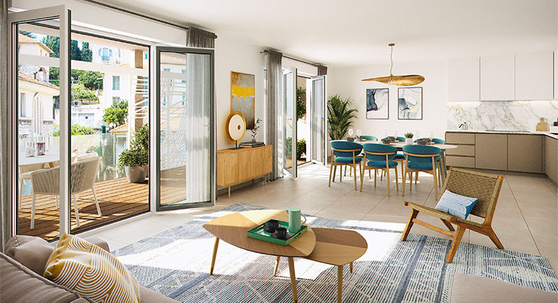 Nieruchomości Francja, Nicea, apartament, nowa rezydencja, centrum miasta, taras, penthouse, willa na dachu