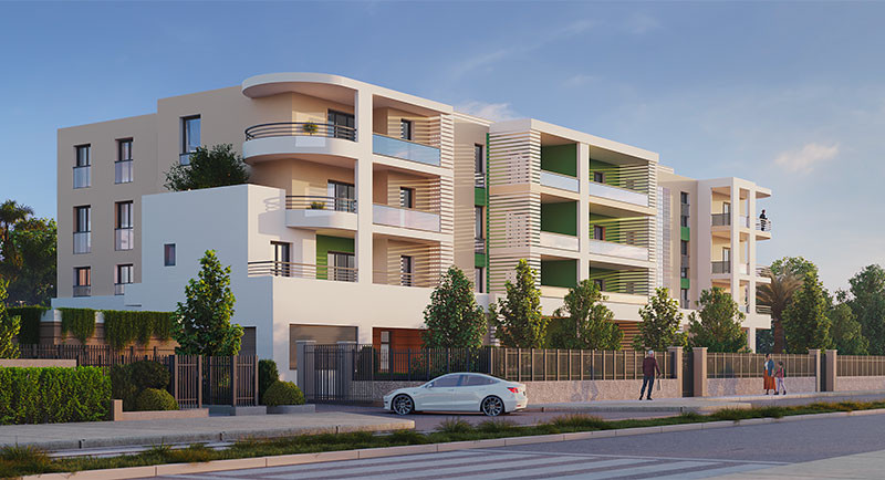 Achat appartement Antibes Juan les Pins, Cote d'Azur, Residence neuve, proche centre ville, jardin, terrasse