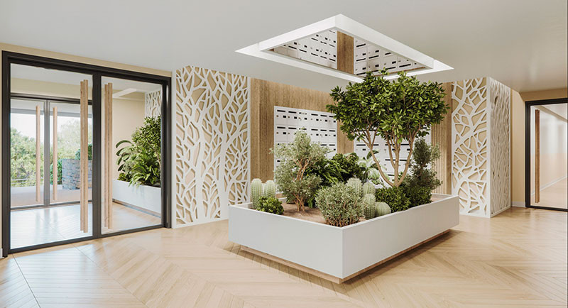 Antibes, Juan Les Pins, Fastigheter, köp lägenhet, ny, terrass, takterrass, havsutsikt, pool, ny bostad