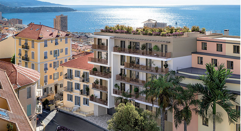 Fastigheter Beausoleil, Monaco, köp lägenhet, havsutsikt, terrass, takvåning, bostad, centrum