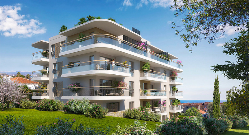 Eiendom Antibes, Juan les Pins, Frankrike, Franske riviera, leilighet til salgs, ny bolig, terrasse, balkong, svømmebasseng, havutsikt