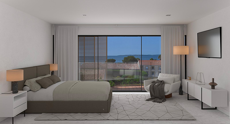 Nieruchomości Francja, Lazurowe Wybrzeże, Les Issambres, Sainte Maxime, apartament, mieszkanie, 2 lub 3 sypialnie, taras, widok na morze, blisko morza i miasta, penthouse