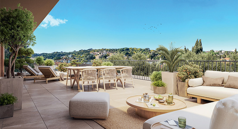 Eiendom Frankrike, Cannes, Franske Riviera, kjøp, salg av leilighet, terrasse, hage