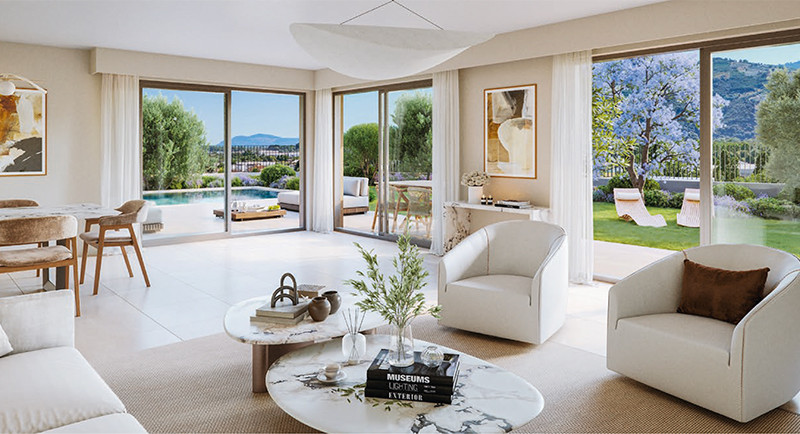 Fast ejendom Frankrig, Franske Riviera, Roquette sur Siagne, Cannes, køb, salg af villa, hus, have, swimmingpool, tagterrasse