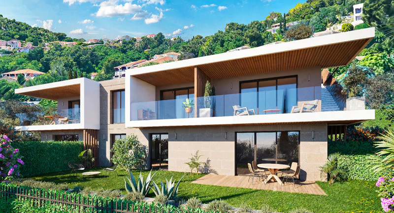 Real estate France, Côte d'Azur, French Riviera, buy apartment, terrace, sea view, swimming pool EZE