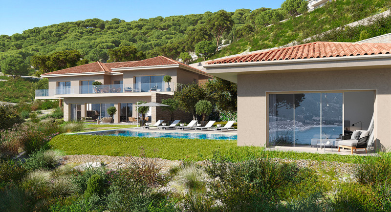 Immobilier Saint Tropez, Sainte Maxime, Grimaud, Beauvallon, villa, vue mer, piscine, jardin, terrasse, luxe, domaine d'exception, villa d'architecte