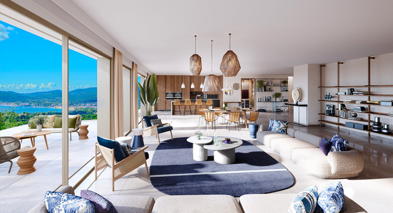 Frankrig, Den Franske Riviera, Saint Tropez, Sainte Maxime, Grimaud, Villa, hus, havudsigt, swimmingpool, terrasse, luksuriøs, domaine