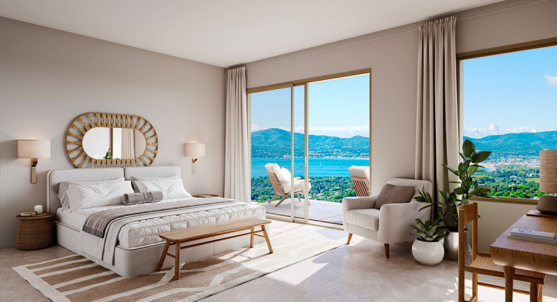 Frankrike, Franske Rivieraen, Saint Tropez, Sainte Maxime, Grimaud, Villa, hus, havutsikt, svømmebasseng, terrasse, luksuriøs, domaine