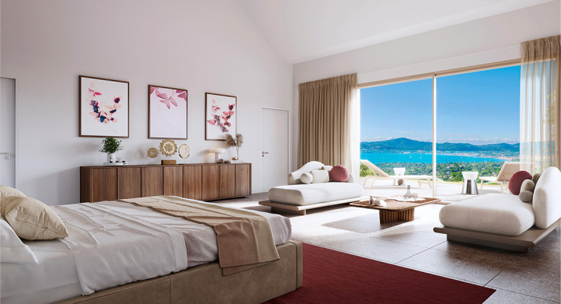 Frankrike, Franska Rivieran, Saint Tropez, Sainte Maxime, Grimaud, Villa, hus, havsutsikt, pool, terrass, lyxigt, domaine