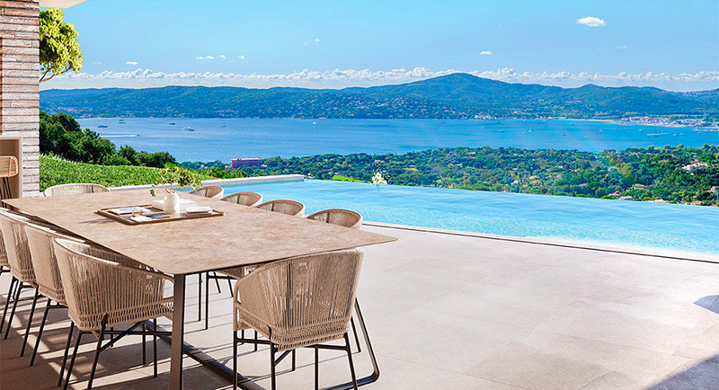 Frankrike, Franske Rivieraen, Saint Tropez, Sainte Maxime, Grimaud, Villa, hus, havutsikt, svømmebasseng, terrasse, luksuriøs, domaine