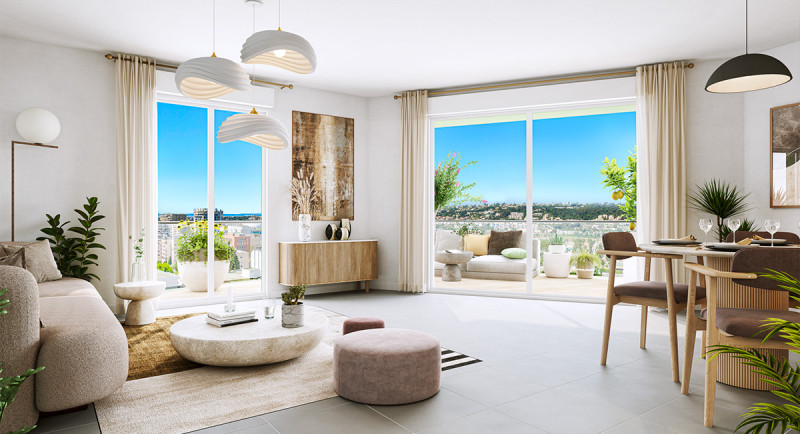 Real estate France, French Riviera, Côte d'Azur, Nice, apartment, terrace, view, swimming pool, penthouse, roof terrace