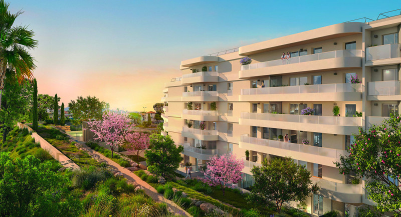 Immobilier, residence neuve, Saint Laurent du Var, Nice, appartement, terrace, vue mer,, plage, piscine