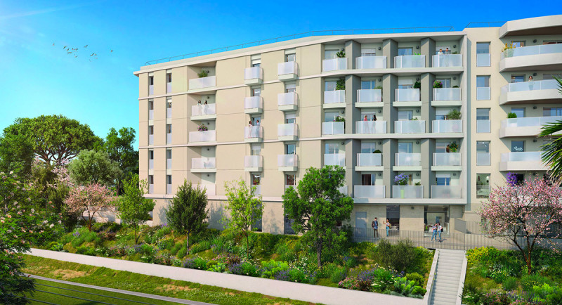 Real estate, new residence, Saint Laurent du Var, Nice, apartment, terrace, sea view, beach, swimming pool