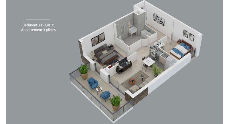 Immobilier, residence neuve, appartement, terrasse, vue mer, piscine, jardin, centre ville, plage