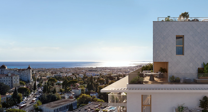 Ejendomme, fast ejendom i Frankrig, lejlighed, bolig, Nice, Cimiez, terrasse, havudsigt, penthouse, tagterrasse, jacuzzi