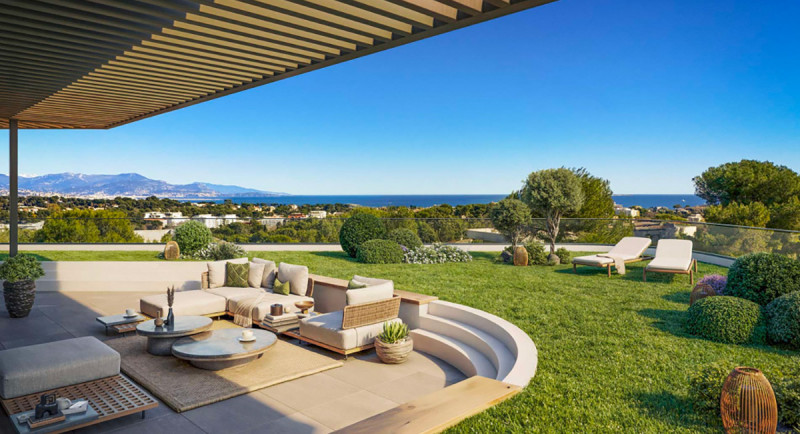 Achat appartement Antibes vue mer, piscine, terrasse, quartier residentiel