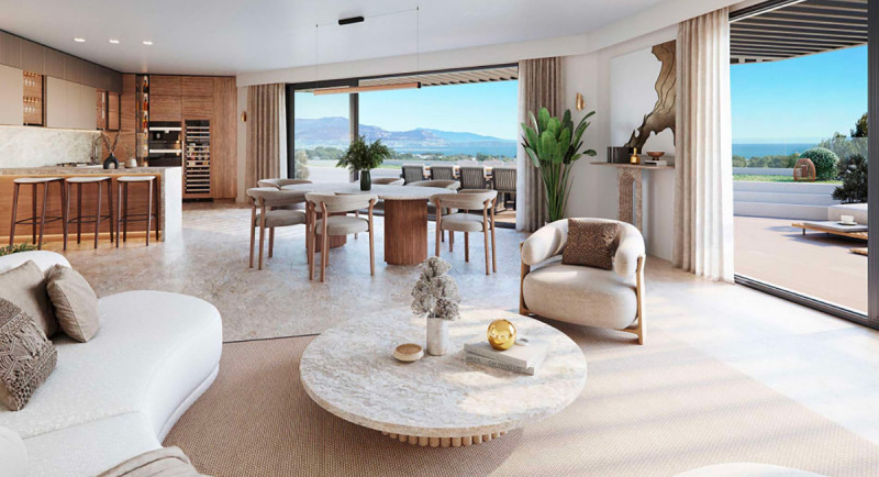 Fastigheter Antibes, lägenhet, havsutsikt, terrass, pool, Riviera, Franska rivieran