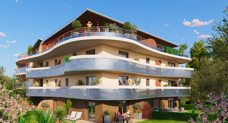 Villeneuve Loubet Cagnes sur Mer Antibes, appartement, residence neuve, terrasse, vue mer, proche plage, commerces