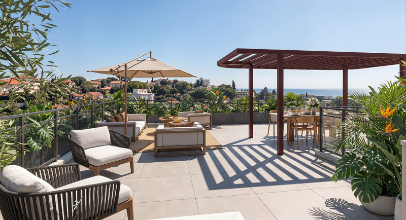 Antibes Juan les Pins, cote d'azur, France, achat, appartement, résidence neuve, terrasse, ville toit, vue mer, proche mer, proche centre ville