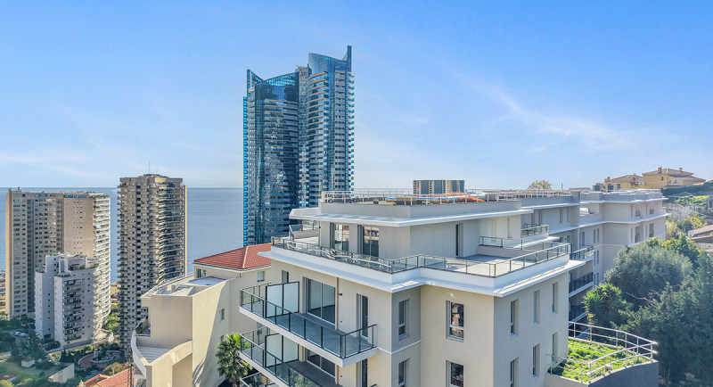 Ejendomme i Frankrig, Beausoleil, Monaco, Den Franske Riviera, lejlighed, penthouse, havudsigt, terrasse