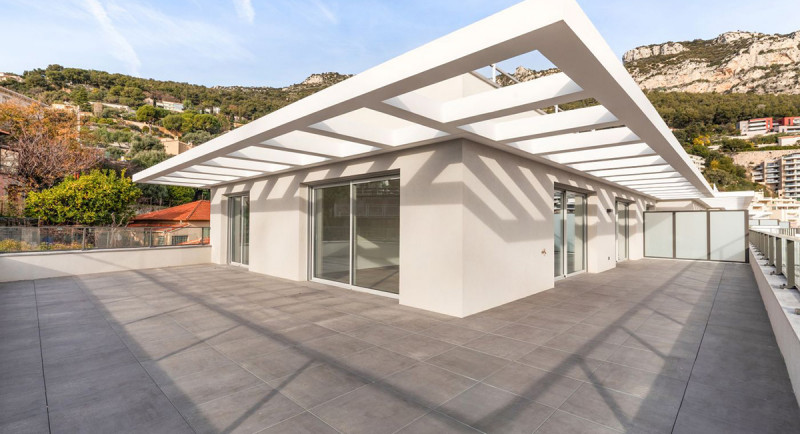 Ejendomme i Frankrig, Beausoleil, Monaco, Den Franske Riviera, lejlighed, penthouse, havudsigt, terrasse