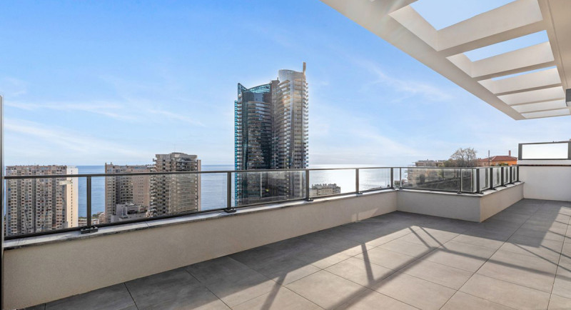 Ejendomme i Frankrig, Beausoleil, Monaco, Den Franske Riviera, lejlighed, penthouse, havudsigt, terrasse